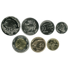 Набор 7 монет Кокосовых островов 2004 г.