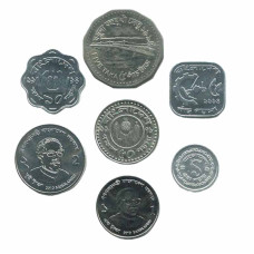 Набор 7 монет Бангладеша (разные года)