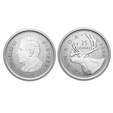 25 центов Канады 2024 г. Карл III