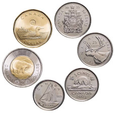 Набор 6 монет Канады 2023 г. Карл III