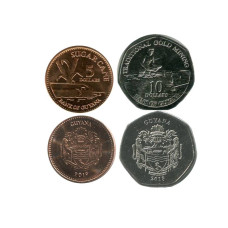 Набор 2 монеты Гайаны 2018-2019 гг.