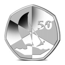 50 пенсов Гибралтара 2019 г. Островные игры. Парусный спорт