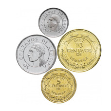 Набор 4 монеты Гондураса 2007-2010 гг.