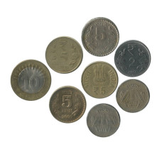 Набор 8 монет Индии 1988-2017 гг.