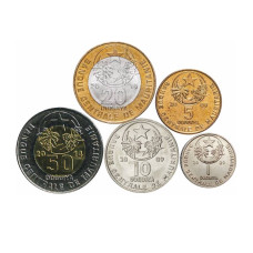 Набор 5 монет Мавритании 2009-2014 гг. Старый тип