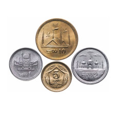Набор 4 монеты Пакистана 2015-2021 гг.