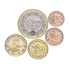 Набор 5 монет Намибии 2025 г.