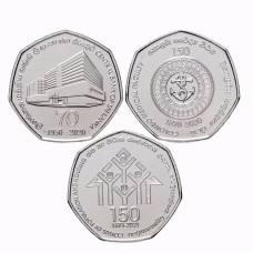 Набор 3 юбилейные монеты 20 рупий Шри-Ланка 2020-2021 гг.