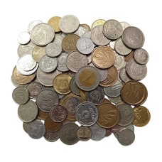 Оптовый лот иностранных монет 100 шт.