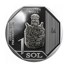 1 соль Перу 2025 г. Керамика доколумбова периода - Культура Наска