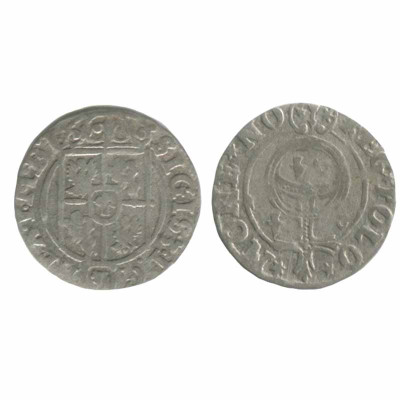 Серебряная монета Польский полторак 1624 г. 4