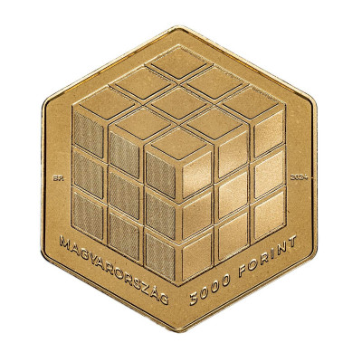 Монета 3000 форинтов Венгрии 2024 г. 50 лет Кубику Рубика