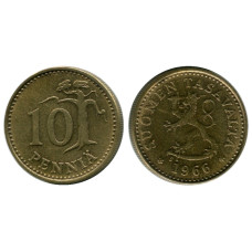10 пенни Финляндии 1966 г.