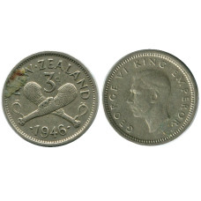 3 пенса Новой Зеландии 1946 г.