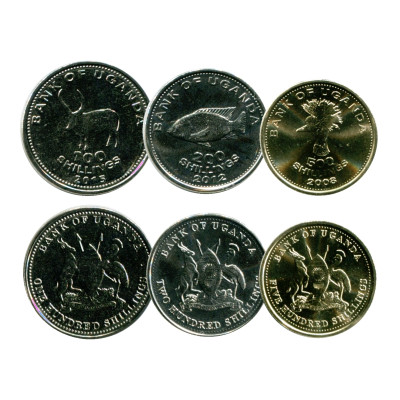 Монета Набор из 3-х монет Уганды (UC)