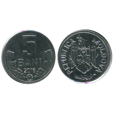 Монета 5 бань Молдавии 2016 г.