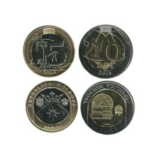Набор из 2-х монет Молдавии 2018 г.