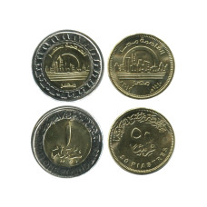 Набор 2 монеты Египта 2019 г., Новая столица Египта - Ведиан