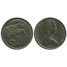 20 центов Новой Зеландии 1967 г.