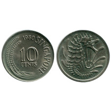 10 центов Сингапура 1980 г.