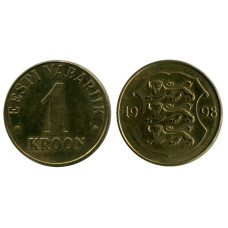 1 крона Эстонии 1998 г.