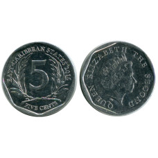 5 центов Восточных Карибов 2015 г.
