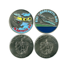 Набор из 2-х монет Кубы 1994-95 гг., Авиация