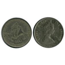 10 центов Восточных Карибов 1989 г.