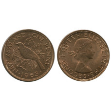 1 пенни Новой Зеландии 1963 г.