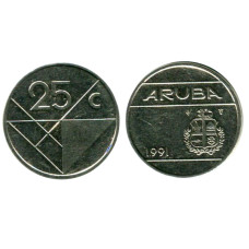 25 центов Арубы 1991 г.