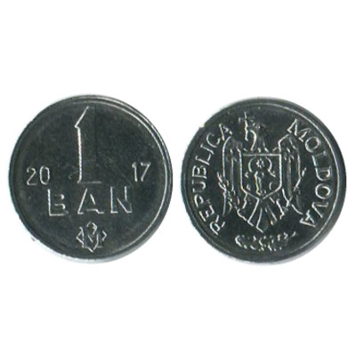 Монета 1 бан Молдавии 2017 г.