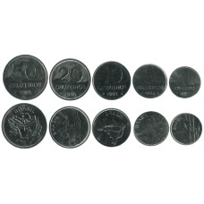 Набор из 5-ти монет Бразилии 1982 - 1985 гг.