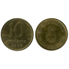 10 сентаво Аргентины 2005 г.