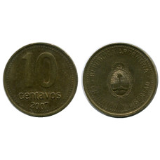 10 сентаво Аргентины 2007 г.