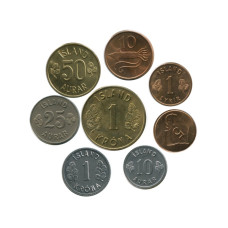 Набор из 8-ми монет Исландии