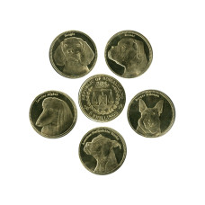 Набор из 5 монет Сомалиленда 2019 г., Собаки
