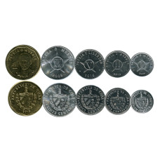 Набор 5 монет Кубы