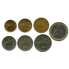 Набор 7 монет Болгарии 1999-2002 гг.