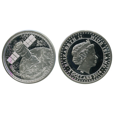 Монета 2 доллара Острова Ниуэ 2014 г., Союз (СССР) Proof