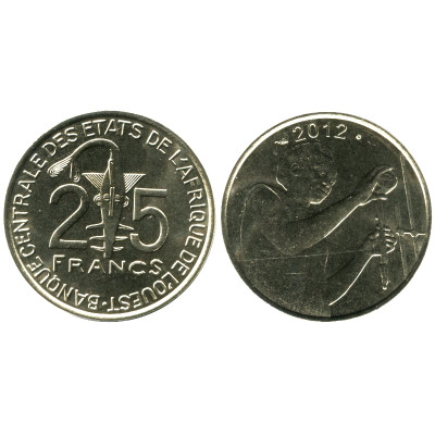 Монета 25 франков КФА 2012 г. (BCEAO)