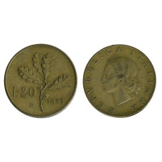 20 лир Италии 1957 г.