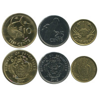 Набор 3 монеты Сейшельских островов