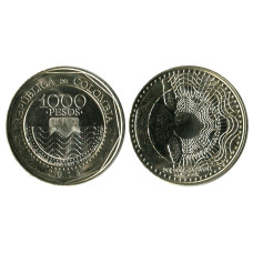 1000 песо Колумбии 2016 г.,Черепаха 