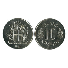 10 крон Исландии 1980 г.