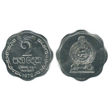 2 цента Шри-Ланка 1978 г.