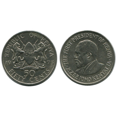 Монета 50 центов Кении 1973 г.