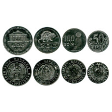 Набор из 4-х монет Узбекистана 2018 г. (UC)