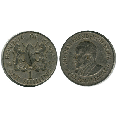 Монета 1 шиллинг Кении 1975 г.