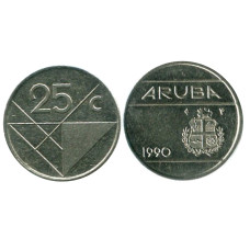 25 центов Арубы 1990 г.
