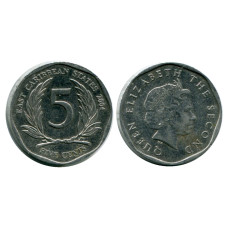 5 центов Восточных Карибов 2004 г.